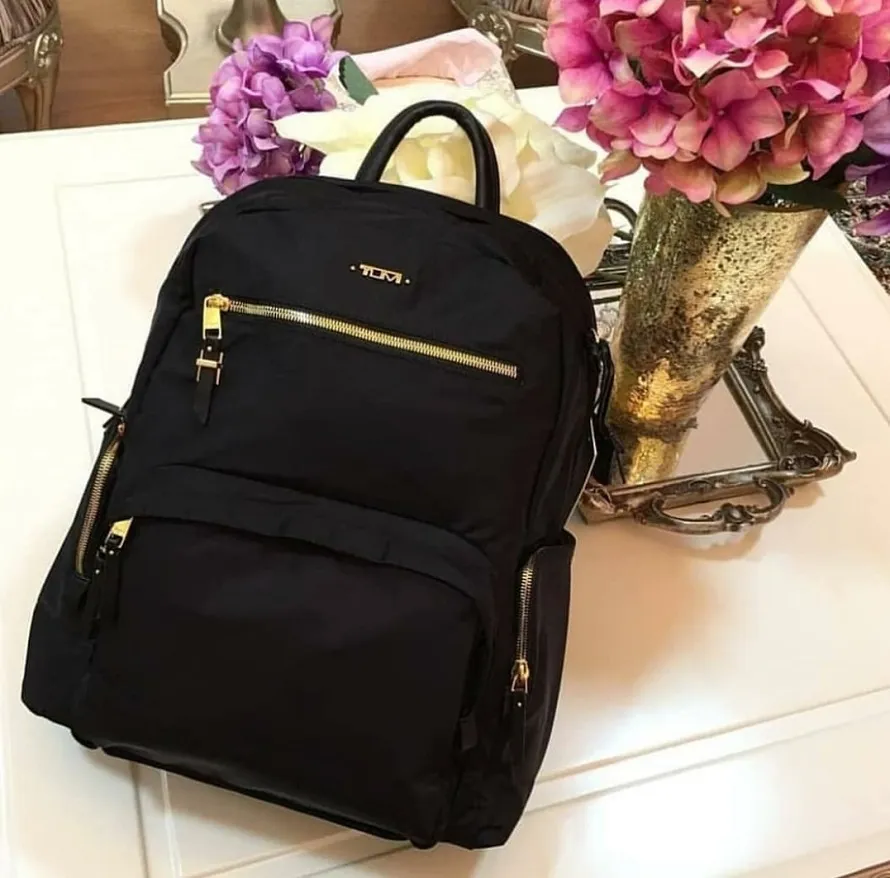 Tumi black women's backpack sale