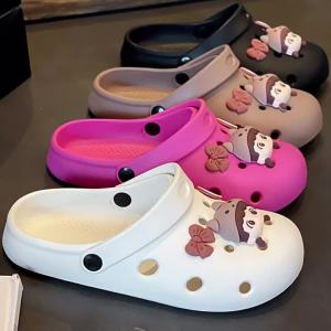 [Free Shipping] Dite WomenS Summer Clogs Trendy Soft-Soled Non-Slip Korean Style Suitable For Students And Couples Thick-Soled MenS Beach Sandals
