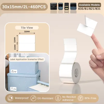 NIIMBOT B21 B1 B3S White Thermal Label Sticker Paper for Clothing Food Price and Barcode Labels