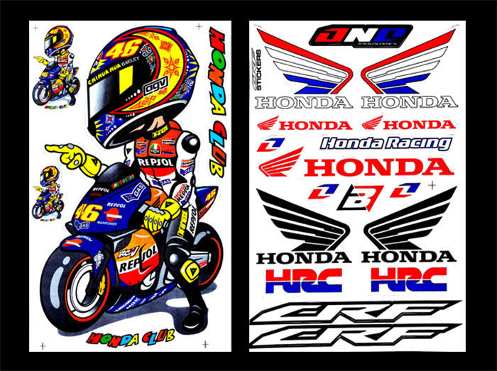 สติ๊กเกอร์ติดรถมอเตอร์ไซค์ HONDA Racing sticker สติ๊กเกอร์ติดรถ ...