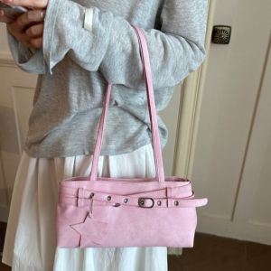 FANI Tie-Dye Y2K Shoulder Bag Star Pendant With Metal Buckle Belt Underarm Bag Fashion Korean Style Women Handbag Women