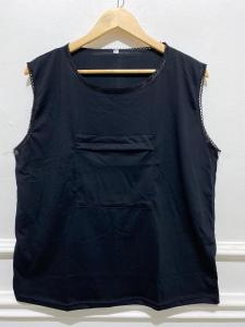 Singlet Kantong Depan Wanita Dalaman Gamis Perlengkapan Haji dan Umroh Inner Tanktop Hitam