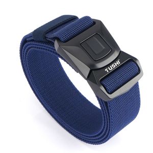 ERYRG Heavy Duty Mens Stretch Belt Hard Quick Release Buckle Strong  Elastic Belt Fashion Adjustable Training Pants Belt Casual
