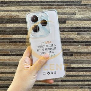 Soft Case Clear Silikon Bening Transparant Tebal 2mm Kompatibel Untuk Infinix Note 40 Infinix Note 40 Pro 4G Infinix Note 40 Pro 5G Infinix Note 40 Pro Plus 5G Infinix Hot 40 Infinix Hot 40 Pro