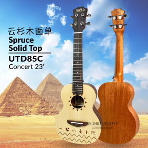 TODO Ukulele 23 Concert Solid Spruce Nile Design