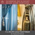 KS.LIFE Sunshine Day and Night Premium Double Layer Readymade Curtain Full Length Curtains. 