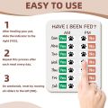 Dog Feeding Reminder, Dog Fed Sign Tracker -Daily Am/Pm Chart Slider Sign forFeeding and Pill Reminder, Easy to Use On Fridge Or Wall with Adhesive and Magnet,Pet Supplies. 