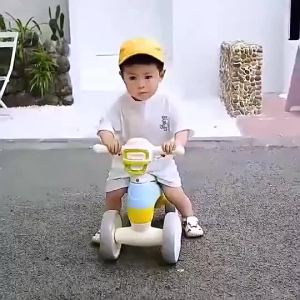 Baby 4 Wheels Glider Slide Car Anti-Rollover Music Lights Balance Car Gift for 1-3Y Boys Girls SG Local Stock