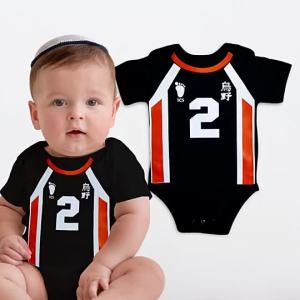 Haikyuu Baby Onesie Anime Volleyball Outfit Custom Jersey Number 0-12M Cotton PH