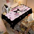 Ins style cute Kuromi tablecloth cartoon girl heart-shaped dormitory bedroom study desk mat changing table dust cloth. 