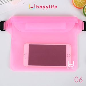 HAYYLIFE Tas Pinggang Transparan Stylish Dengan 3 Seal Waterproof Cocok Untuk Aktivitas Outdorr/ Camping -Anti Air Bahan PVC HL-FBA504
