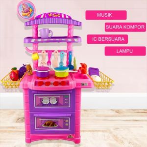 SG TOYS KANTIN SENYUM 75 MAINAN ANAK MASAK MASAKAN DAPUR MINI KITCHEN SET ELEKTRIK