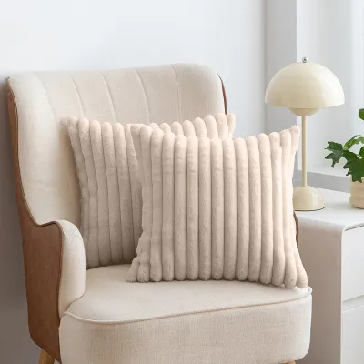 ปลอกหมอนอิงโซฟา 45x45 ซม. 1 ชิ้น สไตล์โมเดิร์น มีซิป ซักทำความสะอาดได้ ปลอกหมอนขนนุ่ม ตกแต่งบ้าน หมอนอิงหลัง