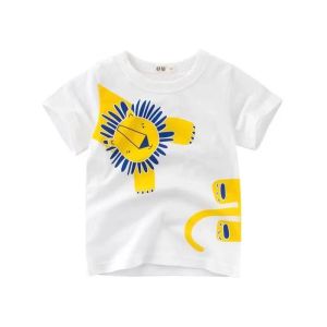 Soffny Kids Short Sleeve Cartoon T-Shirt Summer Baby Boys Girls Cotton Top Cute Boy Shirts Polo