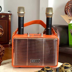 Loa Bluetooth Karaoke BOOMS BASS M4201+ Sang Trọng Công Suất Lớn Kèm 2 Micro Pin Sạc 3600mah Sử Dụng Được 8h