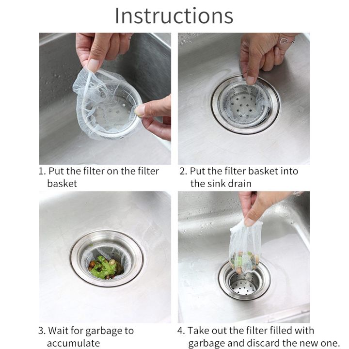 100pcs Disposable Kitchen Sink Net Filter Sink Basket Rubbish Bag Drain  Strainer Filter Net Prevent Clogs 9*11cm 厨房水槽过滤网