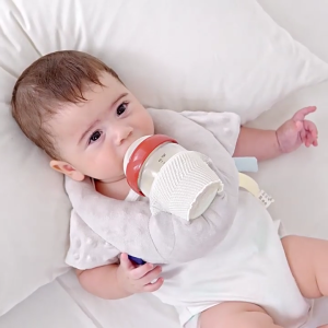 ขวดหมอนรอง Pegangan Botol Bayi สำหรับเด็กวัยหัดเดินที่ใส่หมอนรอง Bantal Alas ผ้ากันเปื้อนเด็กเด็กทารก