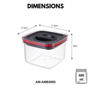 Amark Kitchen Collection Spin Lock Food Storage Container - Airtight Watertight & Stackable