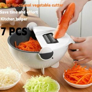 ✅ 100% Original UME 9 In 1 Home Multifunction Detachable Kitchen Easy Use Drain Basket Vegetable Cutter Set