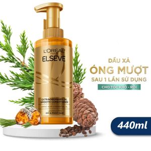 Bộ Gội Xả LOreal Paris Elseve Extraordinary Oil Smooth For Dried Frizzed Hair Shampoo & Conditoner 440ml Cho Tóc Khô Sơ Mềm Mượt Hương Hoa Cao Cấp