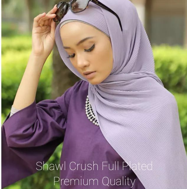 🔥🔥🔥SHAWL CRUSH HALUS PLEATED PREMIUM QUALITY Lazada