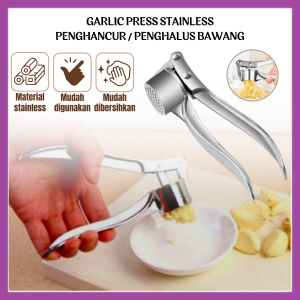Garlic Press Alat Penghancur Bawang Putih Stainless Penghalus Cincangan Bumbu Dapur - FR Gallery