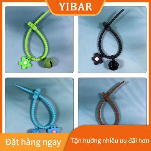YIBAR Ngọt Ngào Kẹo Màu Hoa Chuông Keychain Silica Gel Hoa Keyring Cho Cô Gái Túi Mặt Dây Chuyền Ba Lô Trang Trí