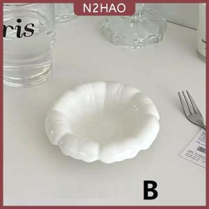 N2HAO Ketchup gốm nước sốt bát trắng Gia vị món ăn Mini mật ong giấm món ăn GRAVY ngâm bát đồ trang sức hiển thị