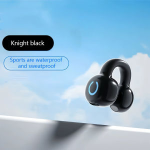New Ear Clip Bluetooth Headset Bluetooth 5.4 Earphones HiFi Stereo Headset With Breathing Light Single Bone Conduction Bluetooth Earphones Touch Control Cancelling Sports Wireless Earbuds With Mic