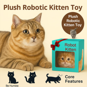 Robot Plush Kitten Puppy And Cat Simulation Short-Haired Plush Doll Simulation Electric Kitten