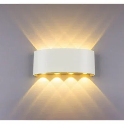 Đèn LED hắt tường 8 tia-nguồn nhôm đúc chống nước IP66