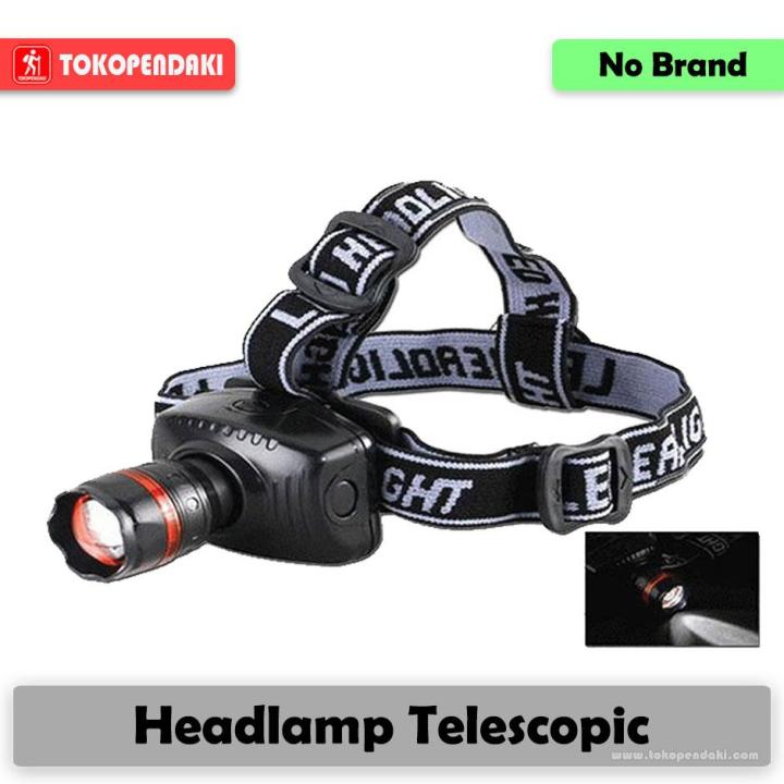 TERLARIS Headlamp Power Zoom Pendaki Naik Gunung Senter Kepala Terang Lampu