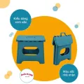 Ghế đẩu gấp gọn 2 size (MS:2058/2059) Hokori Nhựa Việt Nhật Br, Ghế nhựa Hokori xếp gọn mang đi du lịch tiện lợi Br01534. 