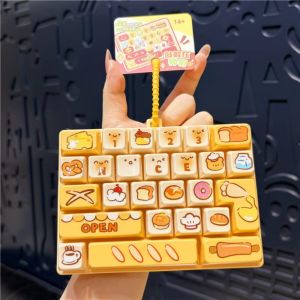 VICENDA 26 Key Decompression Button Toy Creative Design keyboard Keyboard Keychain Animal Diary Novelty Charms keyboard Pendant Childrens Bag