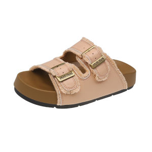 Retro High-End Thick-Soled WomenS Slippers 2026 New Versatile Buckle Strap Casual Beach Sandals