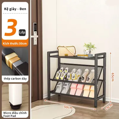 Giá để giày đa năng giá để giày bằng thép carbon Giá để giày lưới nghiêng tiết kiệm không gian