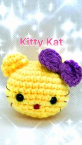 Handmade crochet key chain / Rantai kunci buatan tangan / Amigurumi Cat handmade crochet Kitty Kat mini keychain gift cute toy keychain kaitan amigurumi kunci