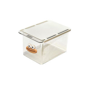 Transparent cartoon cabinet shelf storage box organizer for cotton swab