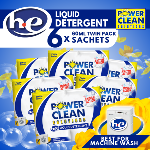Powerclean HE Liquid Detergent 6 pieces Sachet