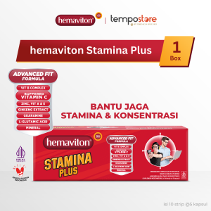 Hemaviton Stamina Plus Multivitamin Kapsul Suplemen Kesehatan [1 Folding Box 10 Strip x5 Kapsul] [Exp : 10.2026]
