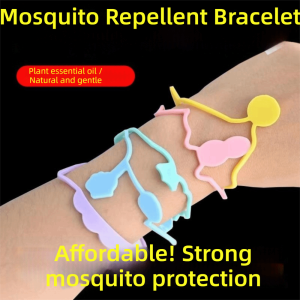 YYLINGX 10pcs/1 Set Plant Essential Oil Mosquito Repellent Bracelet Travel Size Foot Strap Essential Oil Ring Children Use Wristband Style Insect Control Bracelet Outdoor Travel