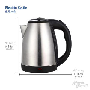 Stainless Steel Electric Kettle Fast Boiling Automatic Cut Off Jug Kettle 2L Cerek Jag Keluli Tahan Karat 不锈钢水壶 YY42