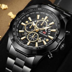 SRD Jam Tangan Pria Oiginal Water Resistance 30M Asli Tahan Air Arloji Mewah Class Bussiness Kalender Aktif JV18