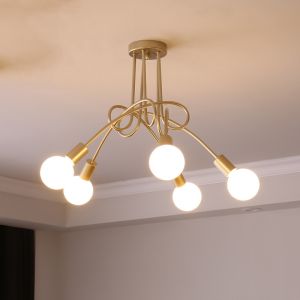 Modern Minimalist Chandelier ceiling light Nordic centre ceiling light for Living Room Bedroom Dining room restaurant balcony Black Gold e27 Lamp holder aisle light creative home lighting Retro Loft Spider Chandelier