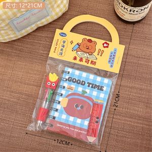 Creative Stationery Small Set Student Gift Cute Notebook Pen Ruler Set