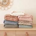 Konssy Muslin Crib Sheets for Girl Boy, Soft and Breathable Cotton Baby Sheets for Standard Crib Mattress, 52"x 28" (Oat). 