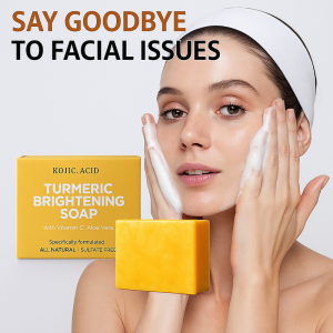 JoyceLab Turmeric Kojic Acid Soap Deeply Cleansing Glowing Body Rejuvenating Exfoliating Even Skin Tone Handmade Soap