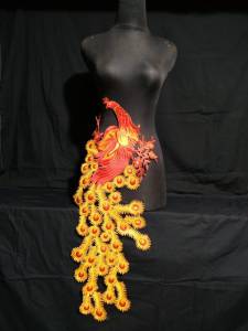 Renda Bordir Murah Motif Burung Hong