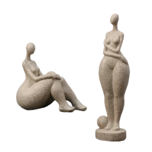 Artistic Abstract Fat Woman Figure Resins Sculpture Ornament Home Decors for Living Room or Office Tabletop Display