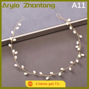 Aryio ที่คาดผมสำหรับผู้หญิงที่คาดผมประดับไข่มุกพลอยเทียมดอกไม้อุปกรณ์แต่งผมสำหรับเจ้าสาวเครื่องประดับผมเครื่องประดับสำหรับงานแต่งงาน